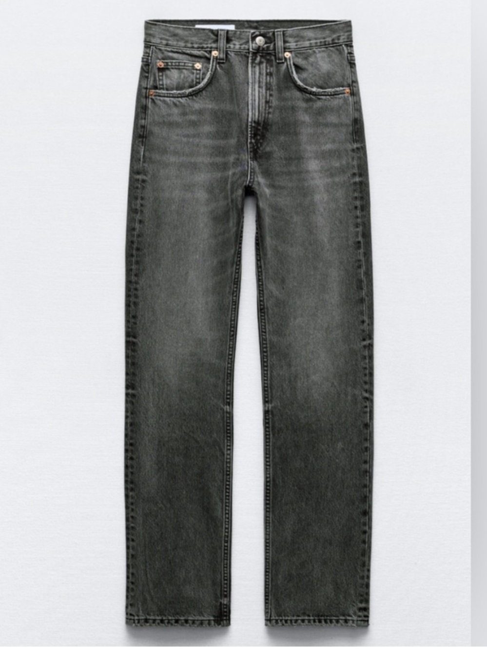 Zara Dark Grey Straight Leg Jeans
